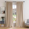 Curtains Thermal Insulated Blackout Curtain Drapes for Bedroom Living Room Darkening Long Curtains Panels Rod Pocket Set of 2