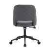 Modern home PU office chair adjustable 360 ¬∞ rotating chair engineering plastic armless rotating computer chair with wheels living room bedroom offic