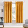 Curtains Thermal Insulated Blackout Curtain Drapes for Bedroom Living Room Darkening Long Curtains Panels Rod Pocket Set of 2