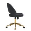 Modern home PU office chair adjustable 360 ¬∞ rotating chair engineering plastic armless rotating computer chair with wheels living room bedroom offic