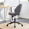 Modern home PU office chair adjustable 360 ¬∞ rotating chair engineering plastic armless rotating computer chair with wheels living room bedroom offic