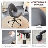 Modern home PU office chair adjustable 360 ¬∞ rotating chair engineering plastic armless rotating computer chair with wheels living room bedroom offic