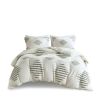 3 Piece Cotton Blend Chenille Duvet Cover Set