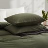 100% Washed Cotton Duvet Cover Set, Durable Fade-Resistant Natural Bedding Set (No Comforter)