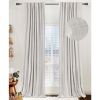 100% Blackout Shield Linen Blackout Curtains for Bedroom 96 Inches Long,Back Tab/Rod Pocket Living Room Drapes,