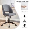 Modern home PU office chair adjustable 360 ¬∞ rotating chair engineering plastic armless rotating computer chair with wheels living room bedroom offic