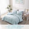 Duvet Cover Set, Cotton Bedding with Matching Shams & Button Closure, All Season Home Decor (Clearwater Cay Blue,)