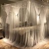 4 Corners Post Canopy Bed Curtain for Girls & Adults - Royal Luxurious Cozy Drapes - Cute Princess Bedroom Decoration