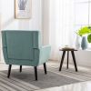 Modern Soft Velvet Material Ergonomics Accent Chair Living Room Chair Bedroom Chair Home Chair With Black Legs For Indoor Home