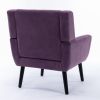 Modern Soft Velvet Material Ergonomics Accent Chair Living Room Chair Bedroom Chair Home Chair With Black Legs For Indoor Home