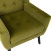 Modern Soft Velvet Material Ergonomics Accent Chair Living Room Chair Bedroom Chair Home Chair With Black Legs For Indoor Home