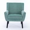 Modern Soft Velvet Material Ergonomics Accent Chair Living Room Chair Bedroom Chair Home Chair With Black Legs For Indoor Home