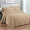 Luxury Bedspread Coverlet Embossed Bed Cover Solid New Over Size