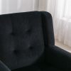 Modern Soft Velvet Material Ergonomics Accent Chair Living Room Chair Bedroom Chair Home Chair With Black Legs For Indoor Home