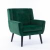 Modern Soft Velvet Material Ergonomics Accent Chair Living Room Chair Bedroom Chair Home Chair With Black Legs For Indoor Home