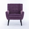 Modern Soft Velvet Material Ergonomics Accent Chair Living Room Chair Bedroom Chair Home Chair With Black Legs For Indoor Home