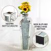 Tall Crushed Diamond Floor Vase Large Silver Mirror Vases for Decor Living Room Floor Decoration Home Decorations 26.8 Inches