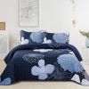 Floral Quilt Set Boho Bedspread 3 Pieces Soft Lightweight Coverlet with 2 Pillow Shams for All Season