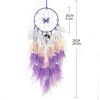 1pc; Fairy Butterfly Dream Catcher Gradient Color Crystal Stone Life Tree Feather Wind Chime Ornament Home Shop Decoration Pendant Finished Product Wi